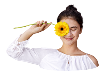 Young girl png element, transparent background
