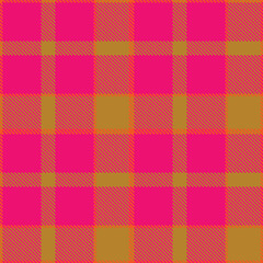 Pastel Bright Orange and Cool Cerise Seamless Tartan Textile Design