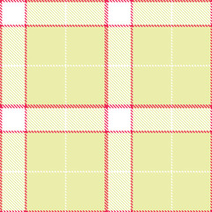 Cool Red Pink Seamless Tartan with Neon White accents Textile Design