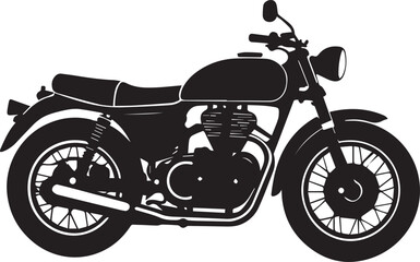 Obraz premium motorcycle vector illustration, motorcycle clipart, motorcycle silhouette vector black and white