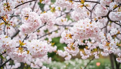 Blooming Pink Cherry Blossoms
