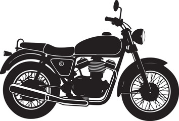 Fototapeta premium motorcycle vector illustration, motorcycle clipart, motorcycle silhouette vector black and white