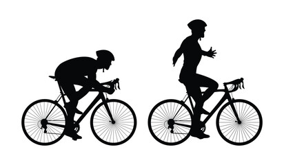 Obraz premium bike racing silhouette