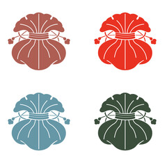 カラー家紋：袋（透過可）