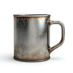 Vintage Industrial Rusty Metal Mug - Stylish Retro Ceramic Coffee Cup
