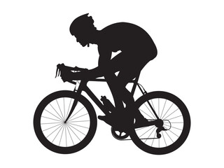 bike racing silhouette