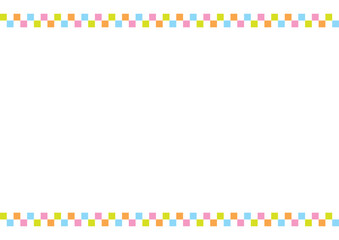 かわいいにぎやかな罫線の背景イラスト