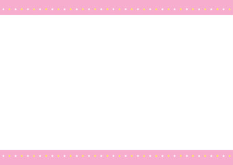 かわいいにぎやかな罫線の背景イラスト