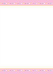 Obraz premium かわいいにぎやかな罫線の背景イラスト