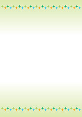 かわいいにぎやかな罫線の背景イラスト