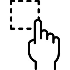 selection icon illustration design with outline
