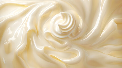 Obraz premium Elegant Vector Illustration of a Creamy Yogurt Swirl with Glossy, Smooth Texture