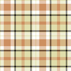 Rich Beige Seamless Tartan with Bright White accents Textile Design