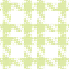 Cool White and Deep Light Light Green Seamless Tartan Textile Design