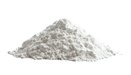 Heap of Powder Against Transparent Background, Fine Texture, Pile