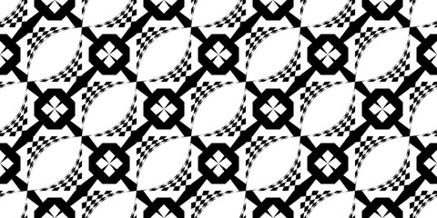 Seamless Transparent Monochrome Art Deco Style Geometric Pattern Wallpaper