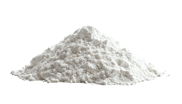 Heap of Powder Against Transparent Background, Fine Texture, Pile