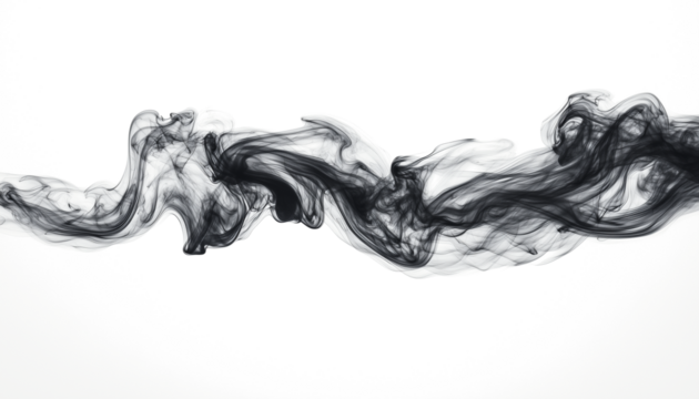Horizontal Flowing Smoke Effect with Transparent Swirls