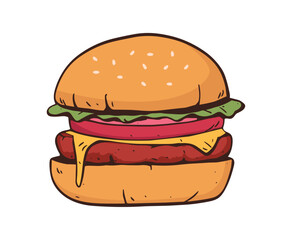 hamburger illustration