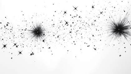 Starburst Explosions with Dark Celestial and Sparkling Accents