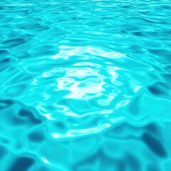 Blue-green water background. Reflection of light on the wavy surface of the water. Ripples. Beautiful teal background with copy space for design. Web banner. Wide. Panoramic.