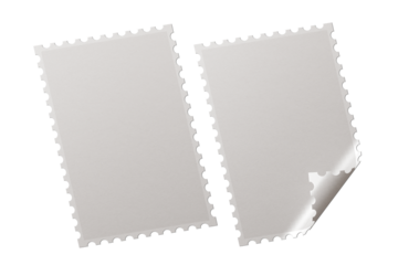 Vintage postage stamp png mockup