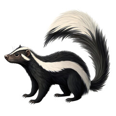 Naklejka premium Striped Skunk: Wildlife Animal Image