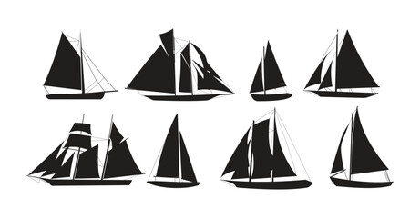 silhouette of a sailboat black design
