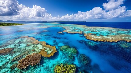 Sunlight dances over the textured water surface of the Barrier Reef, a sight for conservationists