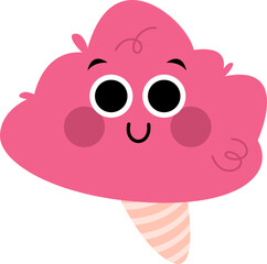 Cute Cotton Candy Illustration Element
