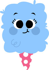 Cute Cotton Candy Illustration Element