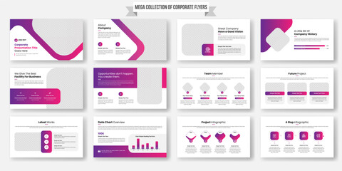 Modern infographic design template with web and business elements