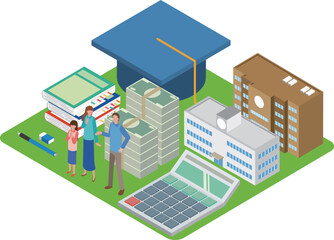 教育費のイメージイラスト