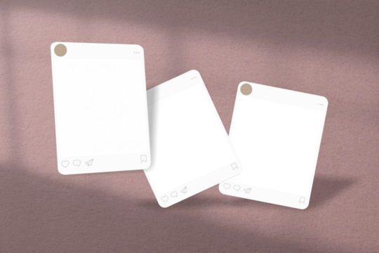 PNG social media mockup, transparent design