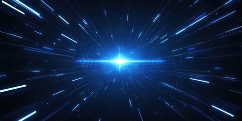 Naklejka premium Abstract light streaks in dark blue