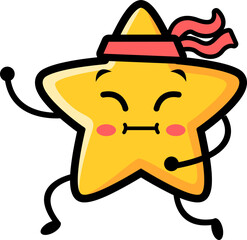 Cute Star Character Illustration Element