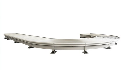 Curved conveyor belt system