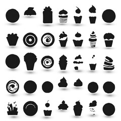 Set collection icon brand identity business catering bakery design 
