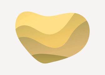 Yellow organic shape vector