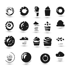 Set collection icon brand identity business catering bakery design