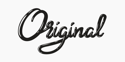 Fototapeta premium Original word, cursive typography, wording vector