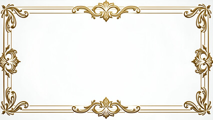 Fototapeta premium Elegant Vector Luxury Wedding Frame with Ornate Swirl Dividers