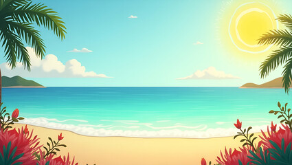 Obraz premium Stunning Australian Beach Scenes with Dynamic Boomerangs: Perfect Border Frame for Australia Day Messages and Sunny Copy Space in Photo Stock Concept