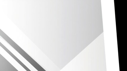 Black white abstract background for design. Geometric shapes. Triangles, squares, stripes, lines. Gradient. Modern, futuristic. Light gray. Template.