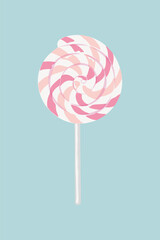 Candy lollipop, aesthetic illustration vector