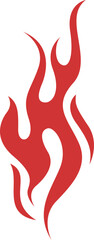 Fire Flame Tattoo Vector Element Set