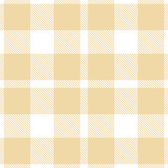 Vivid White and Dusty Beige Seamless Tartan Textile Design