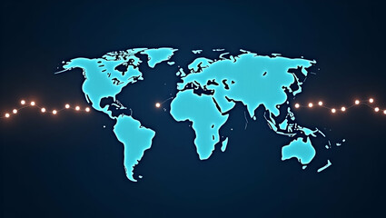 Naklejka premium Global Investment Trade Exchange Concept Enhanced by Generative AI: A Simple Vector Illustration