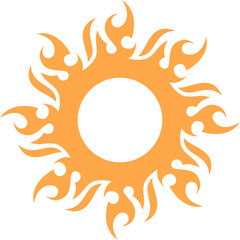 Tribal Tattoo Sun Vector Element