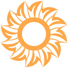 Tribal Tattoo Sun Vector Element